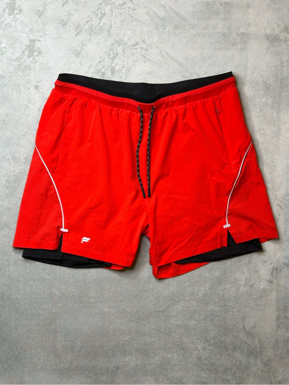 Men’s Lined Active Shorts - Red - Fabletics - 5" Inseam - XL